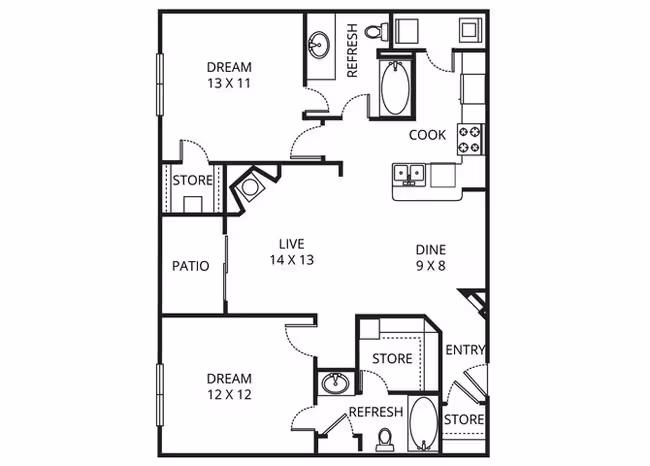 The Delacroix 1814 floor plan